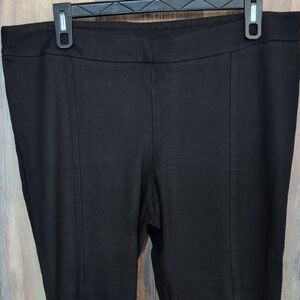 6th & Lane Black Women's Stretch Waist Pull On Cropped Pants 18/20     C382